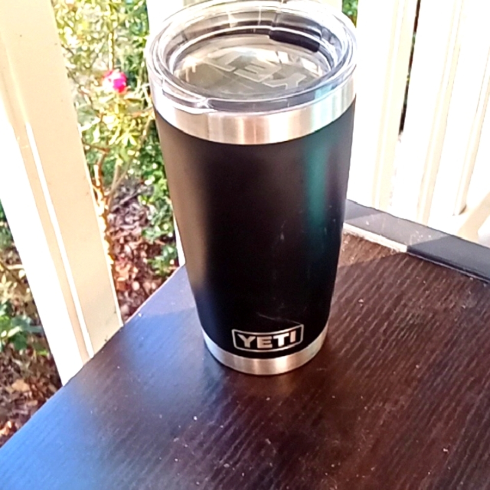 YETI Black and Silver Tumbler